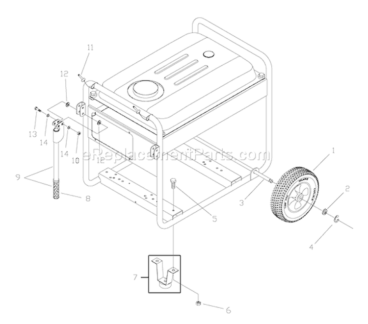 Page D Diagram and Parts List for 030344-0  Briggs and Stratton Generator